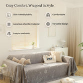 Urbane Home Decorative Chenille Sofa throw for Indoor & Outdoor "70x90" Inches (Grey)